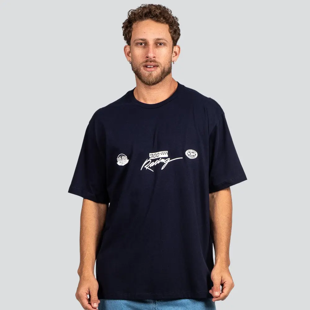 Camiseta Masculina Oversized Meia Manga Com Estampa Frente e Costas .P1796