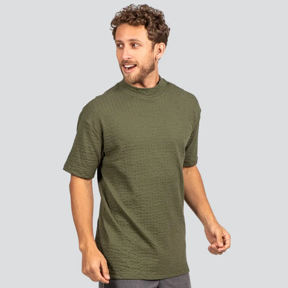 Camiseta Masculina Manga Curta Oversized Texturizada .9619