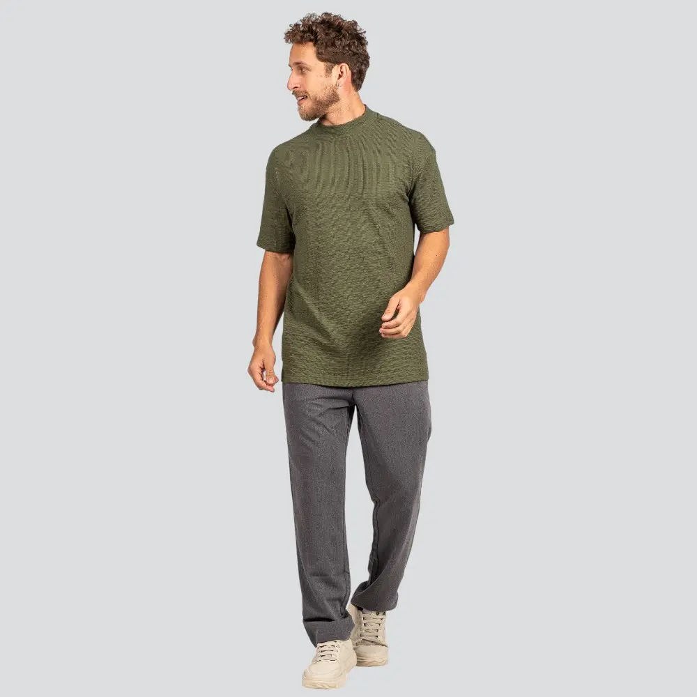 Camiseta Masculina Manga Curta Oversized Texturizada .9619