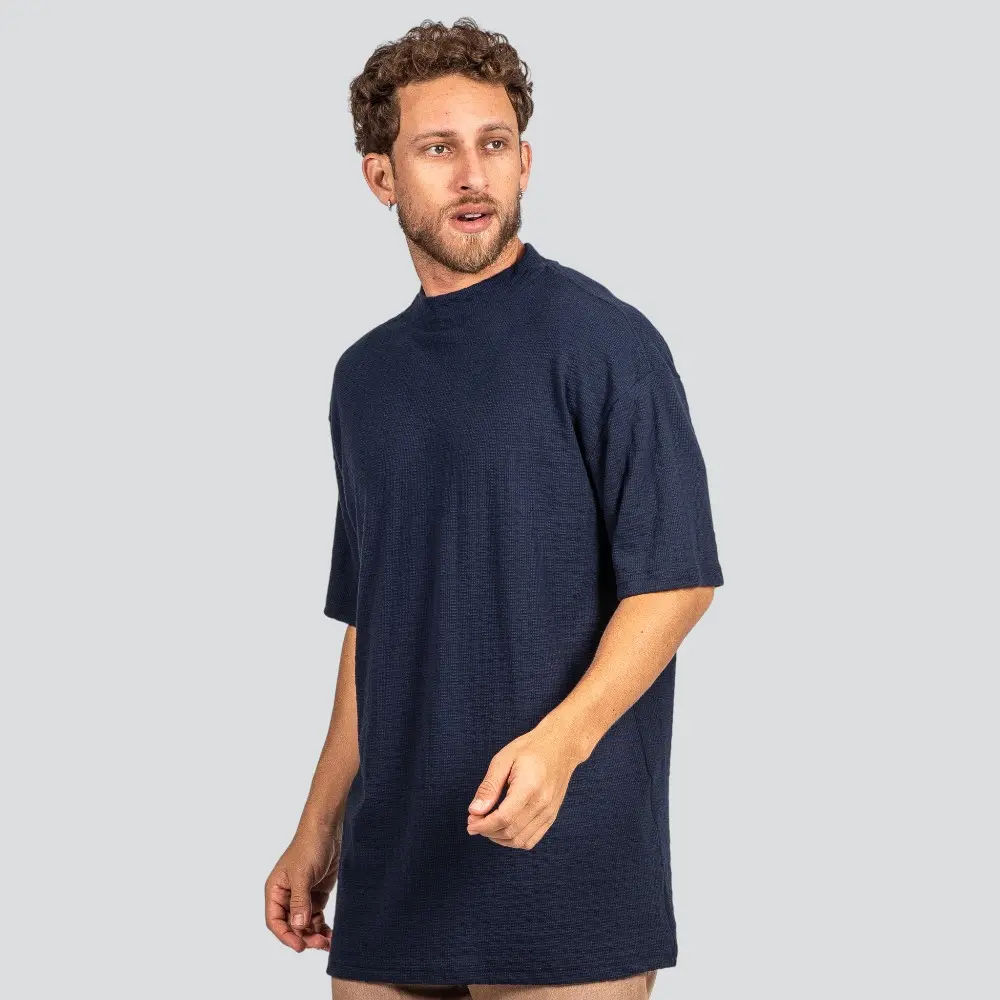Camiseta Masculina Manga Curta Oversized Texturizada .9619