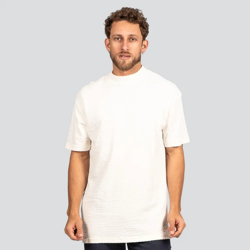 Camiseta Masculina Manga Curta Oversized Texturizada .9619