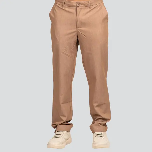 Calça Masculina Alfaiataria Reta Casual Elegante .19550123 Marrom
