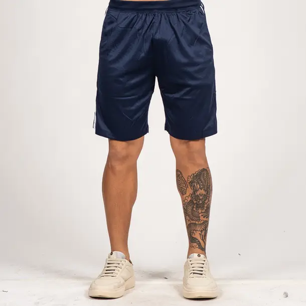 Bermuda Masculina Microfibra Listrada com Elástico no Cós .9200071 Marinho