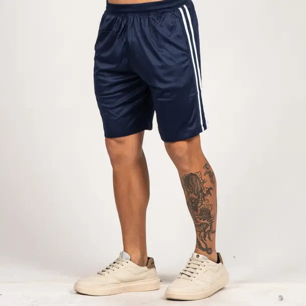 Bermuda Masculina Microfibra Listrada com Elástico no Cós .9200071 Marinho