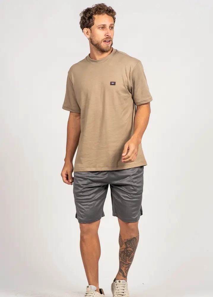Bermuda Masculina Microfibra Listrada com Elástico no Cós .9200071