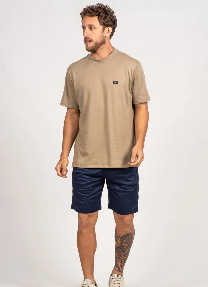Bermuda Masculina Microfibra Listrada com Elástico no Cós .9200071