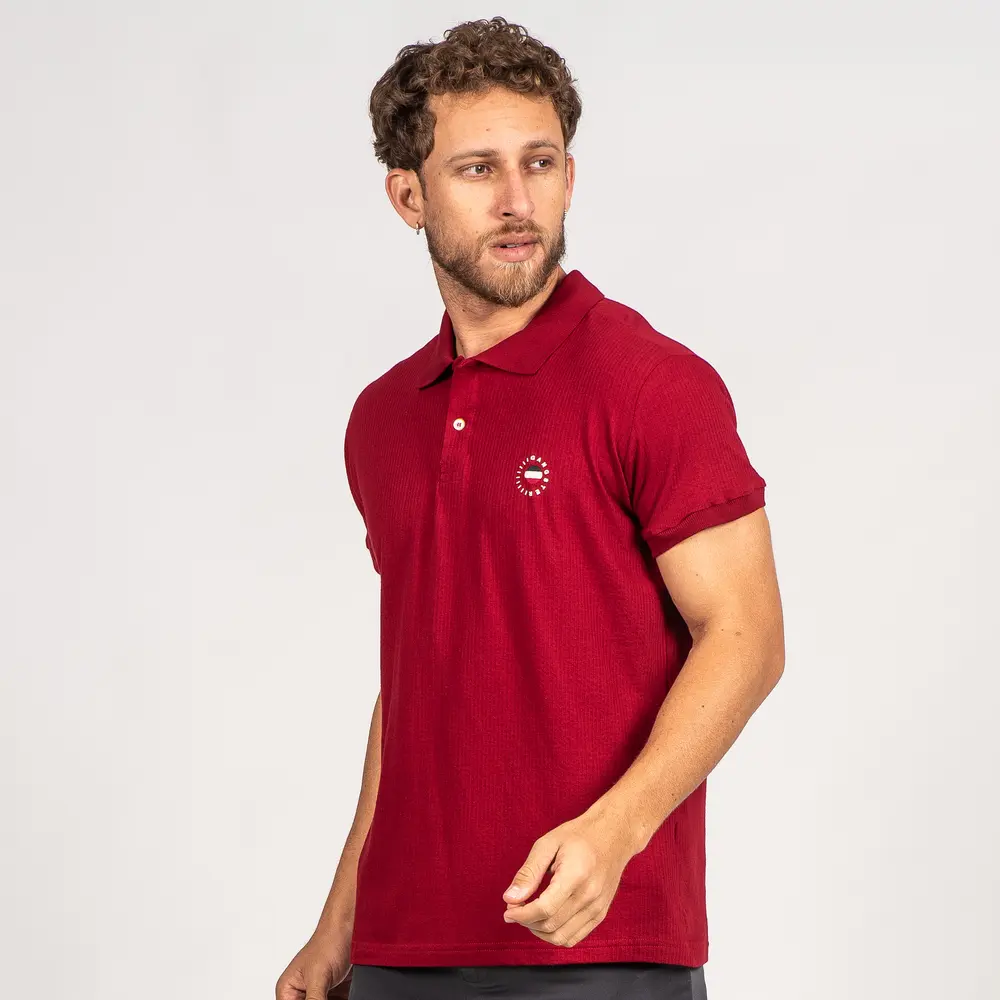 Polo Masculina Manga Curta Bordada .29081412