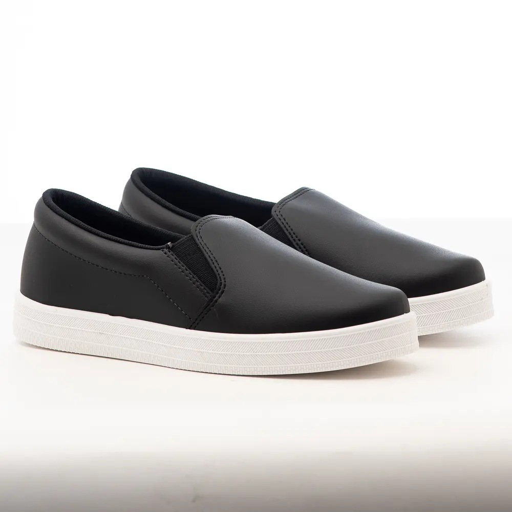 Tênis Slip On Feminino Casual com Solado Branco .4329100