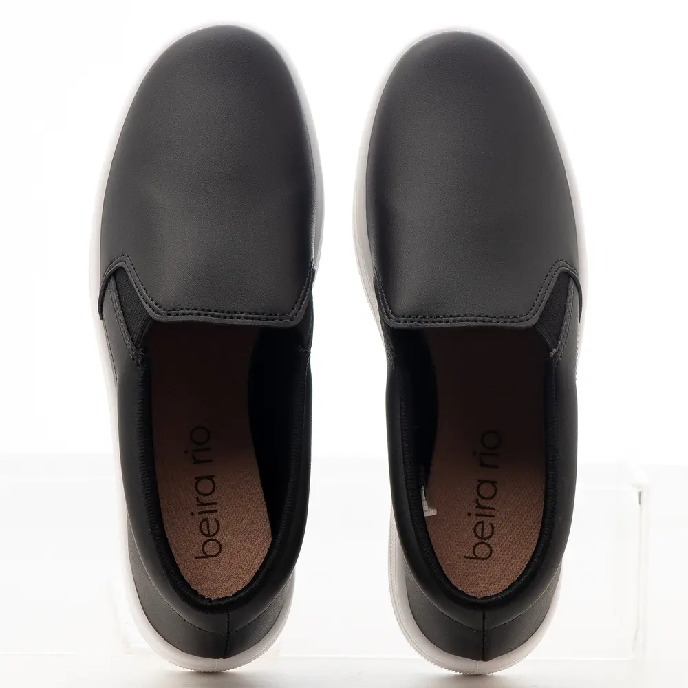 Tênis Slip On Feminino Casual com Solado Branco .4329100