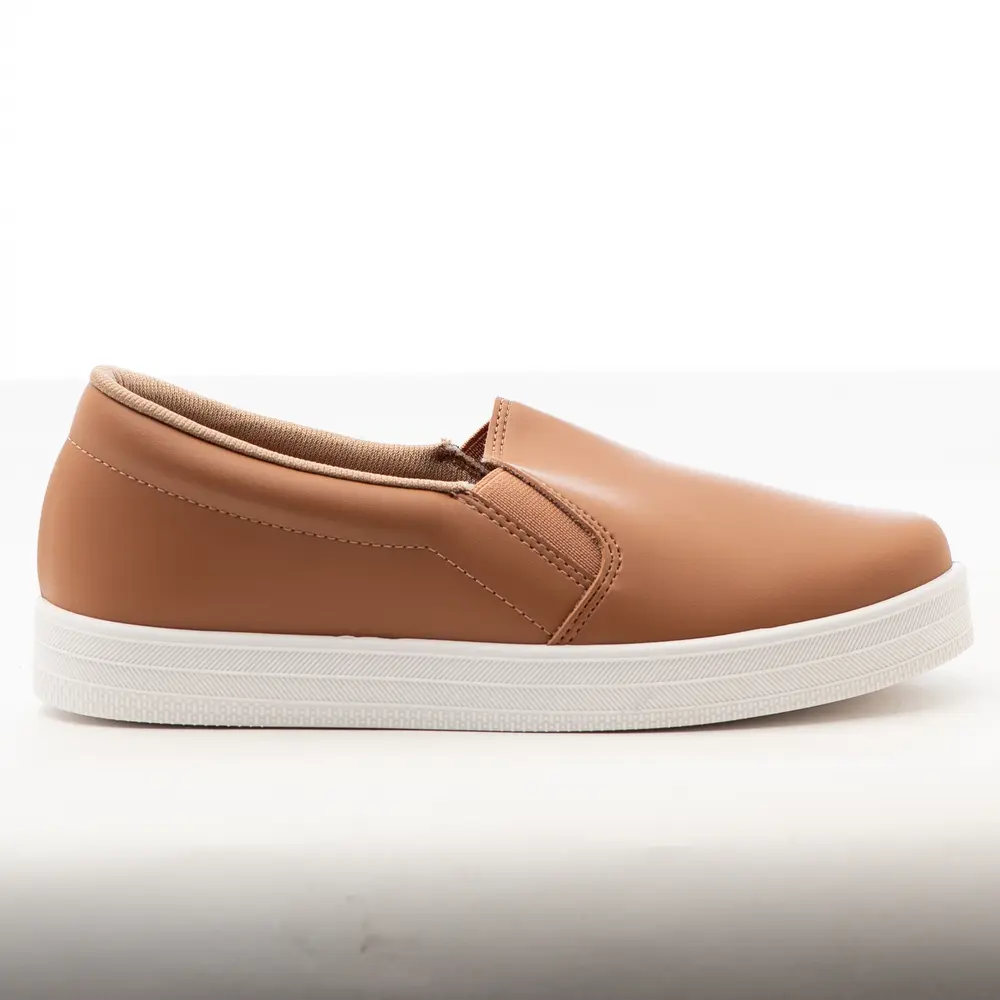 Tênis Slip On Feminino Casual com Solado Branco .4329100