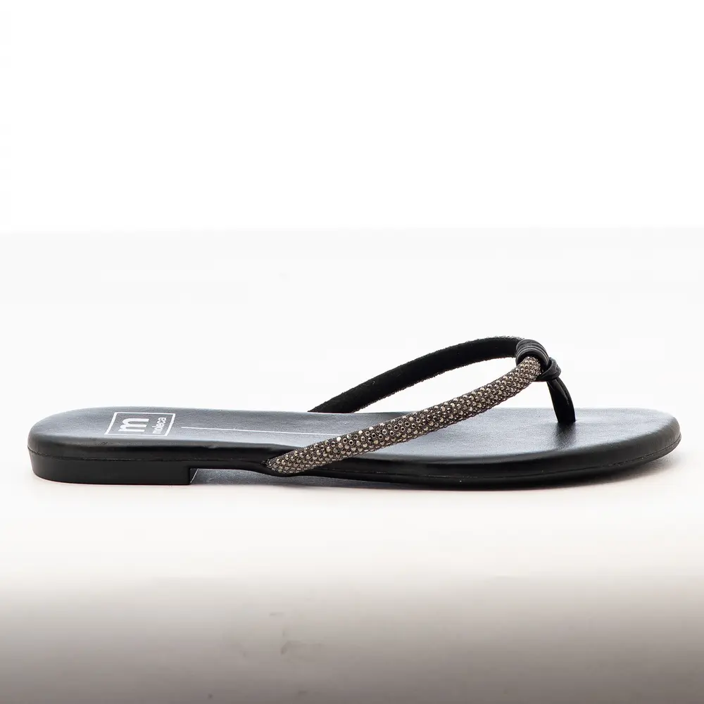 Tamanco Rasteiro Feminino com Strass .5557103