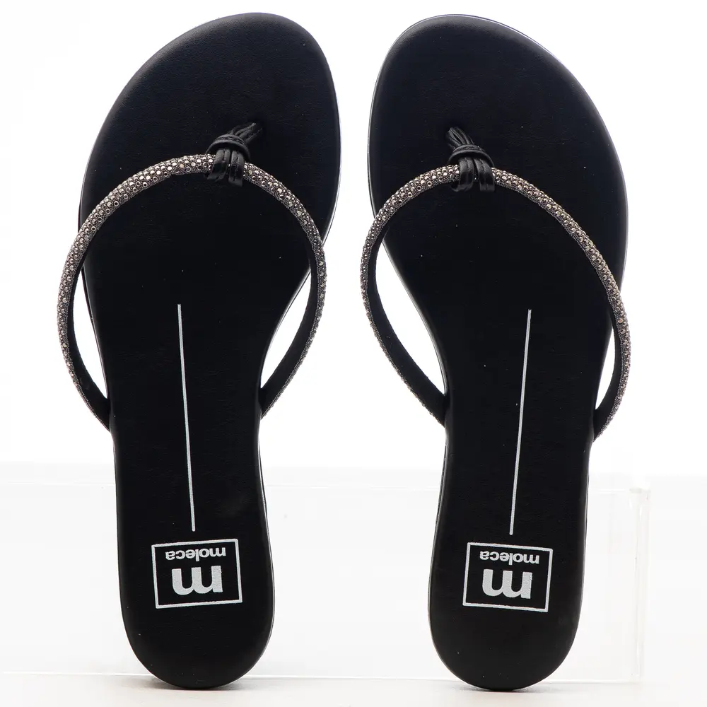 Tamanco Rasteiro Feminino com Strass .5557103
