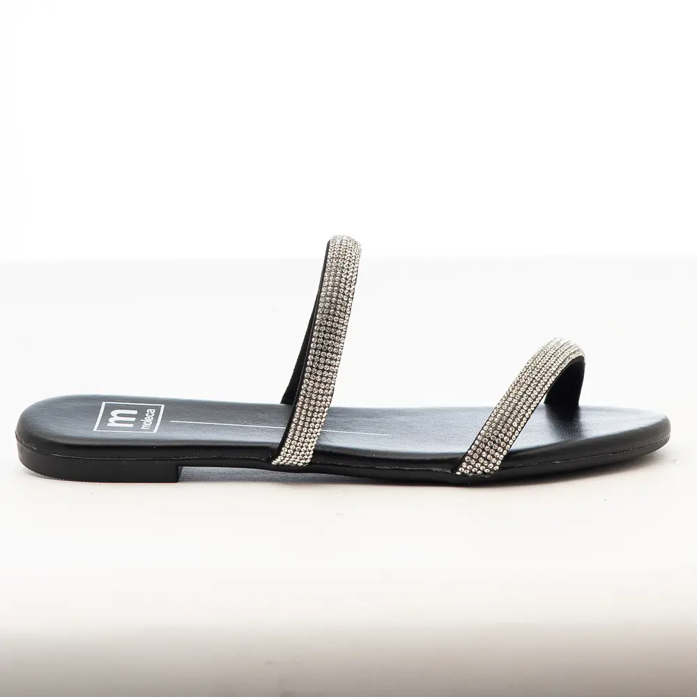Tamanco Rasteiro Feminino Strass .5557100