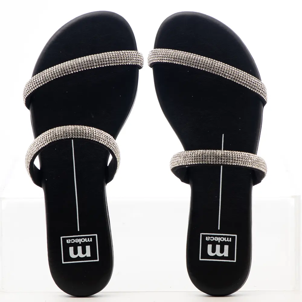 Tamanco Rasteiro Feminino Strass .5557100