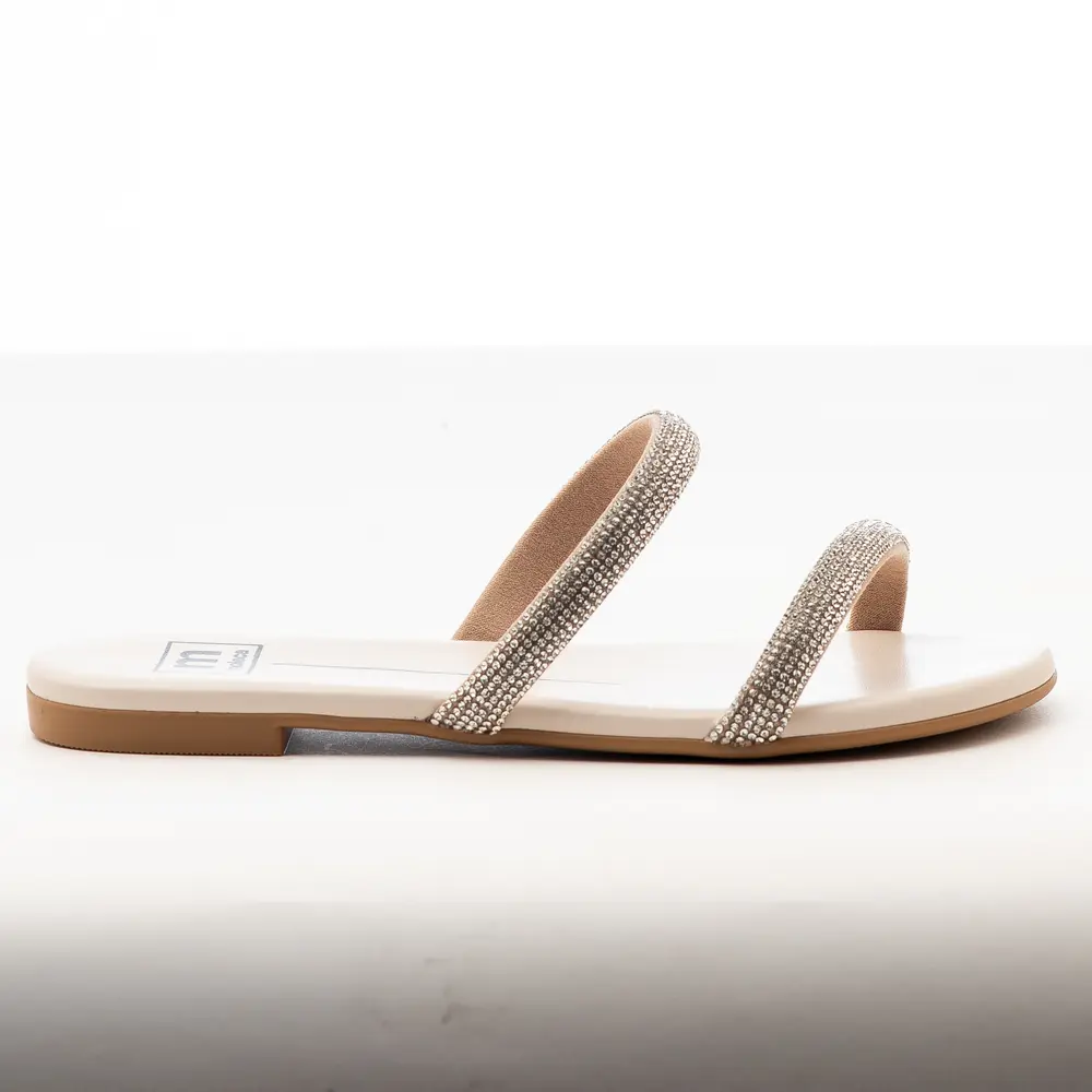 Tamanco Rasteiro Feminino Strass .5557100