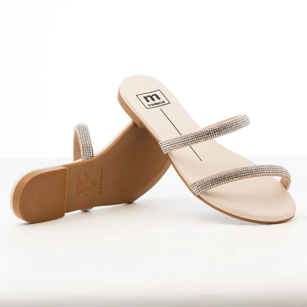 Tamanco Rasteiro Feminino Strass .5557100
