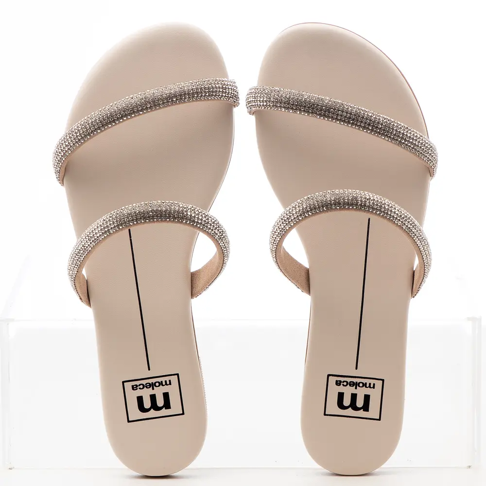 Tamanco Rasteiro Feminino Strass .5557100