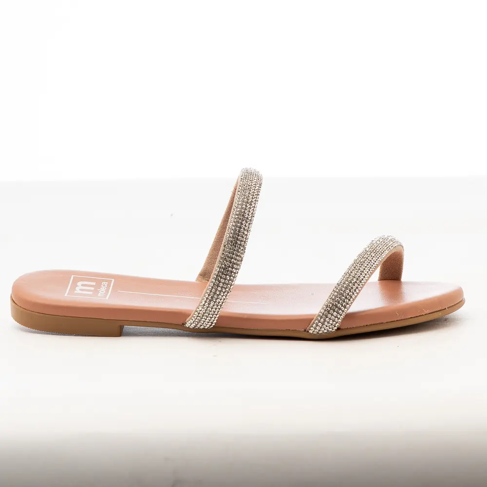 Tamanco Rasteiro Feminino Strass .5557100