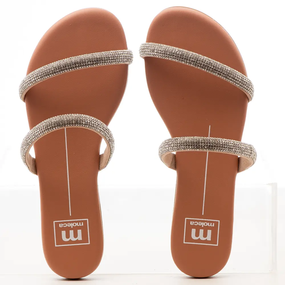 Tamanco Rasteiro Feminino Strass .5557100