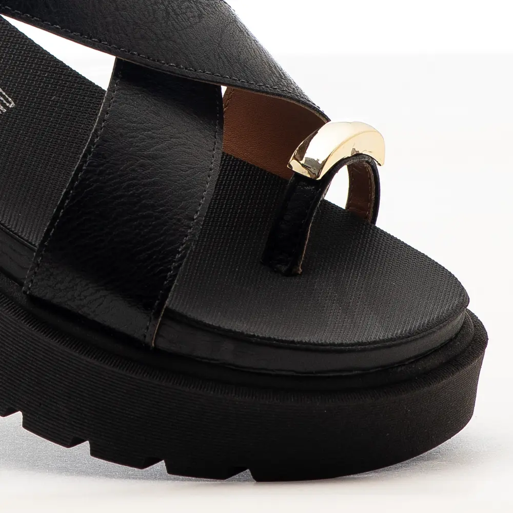 Sandália Flat Feminina Plataforma com Fivela .6499122