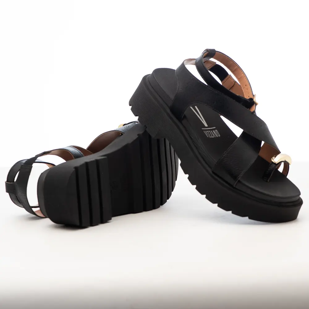 Sandália Flat Feminina Plataforma com Fivela .6499122