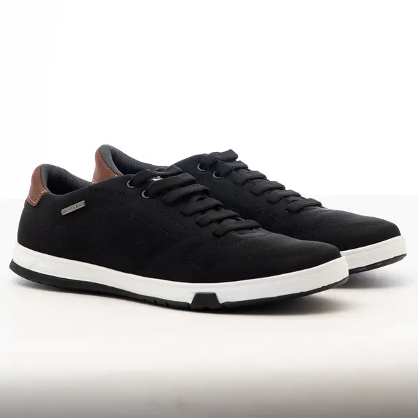 Sapatênis Masculino Casual Pegada .170428 Preto/Pinhão