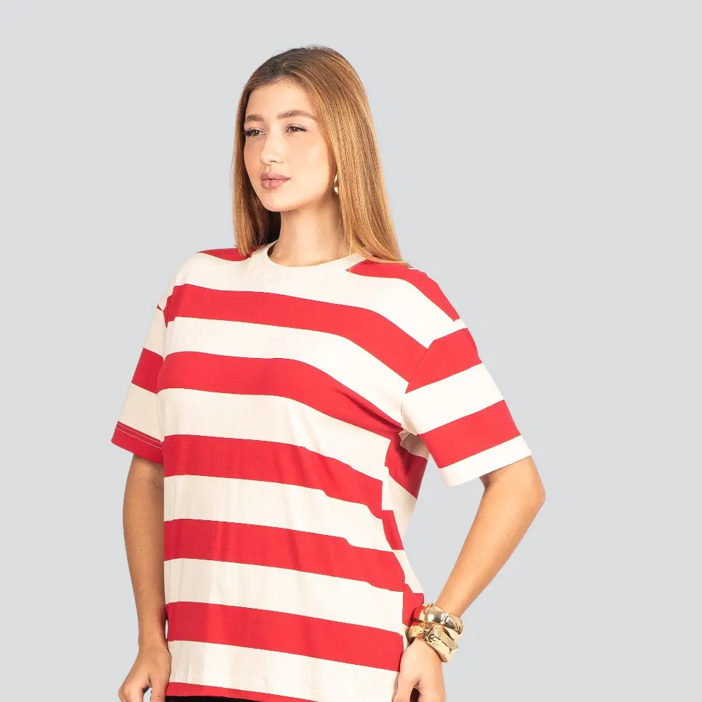 Blusa Feminina Manga Curta Oversized Cotton Leve .617207