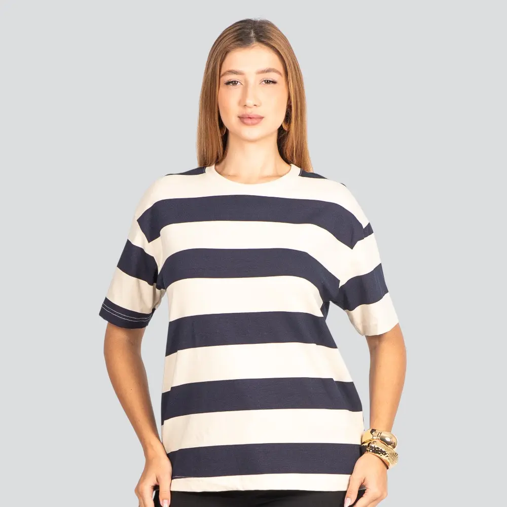 Blusa Feminina Manga Curta Oversized Cotton Leve .617207