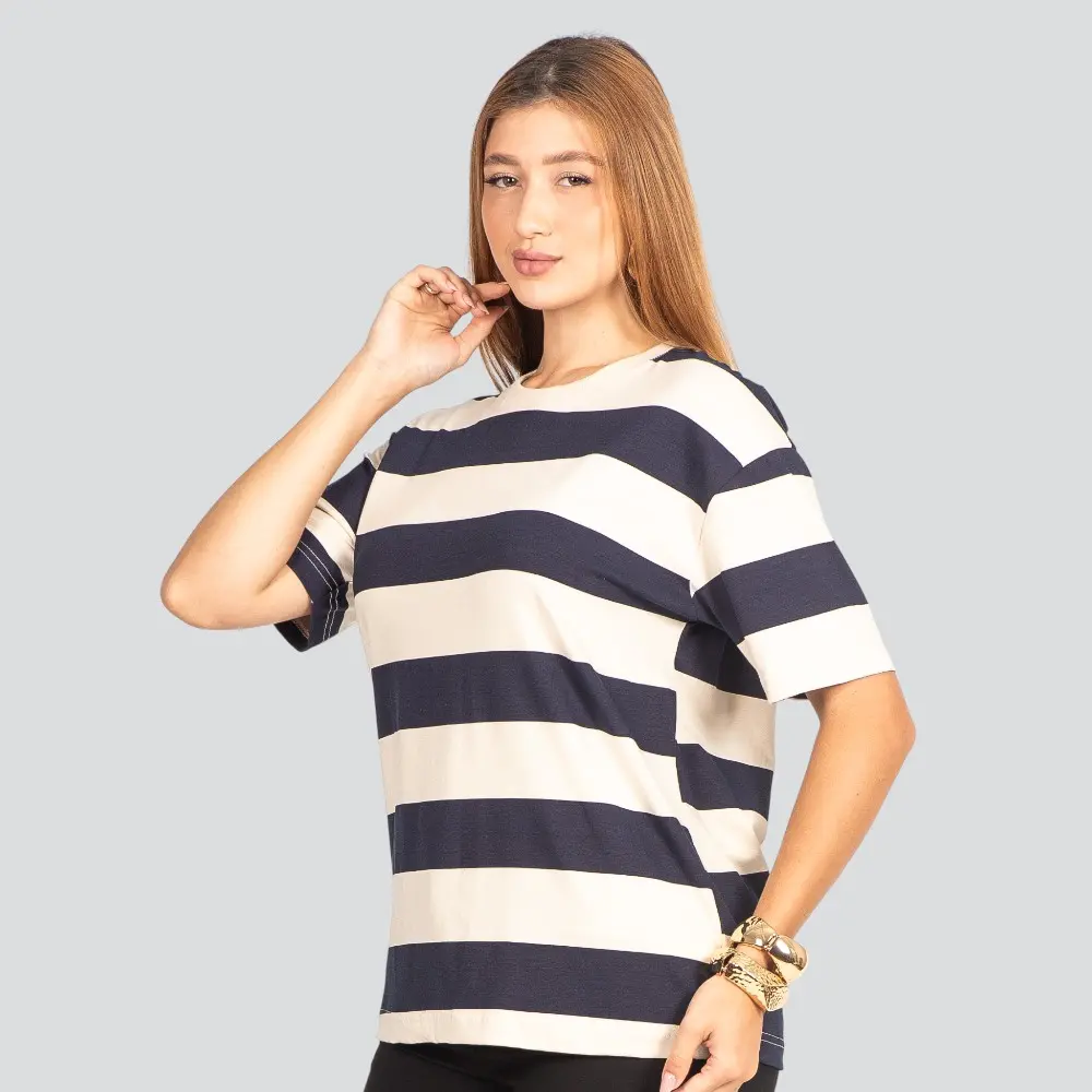 Blusa Feminina Manga Curta Oversized Cotton Leve .617207