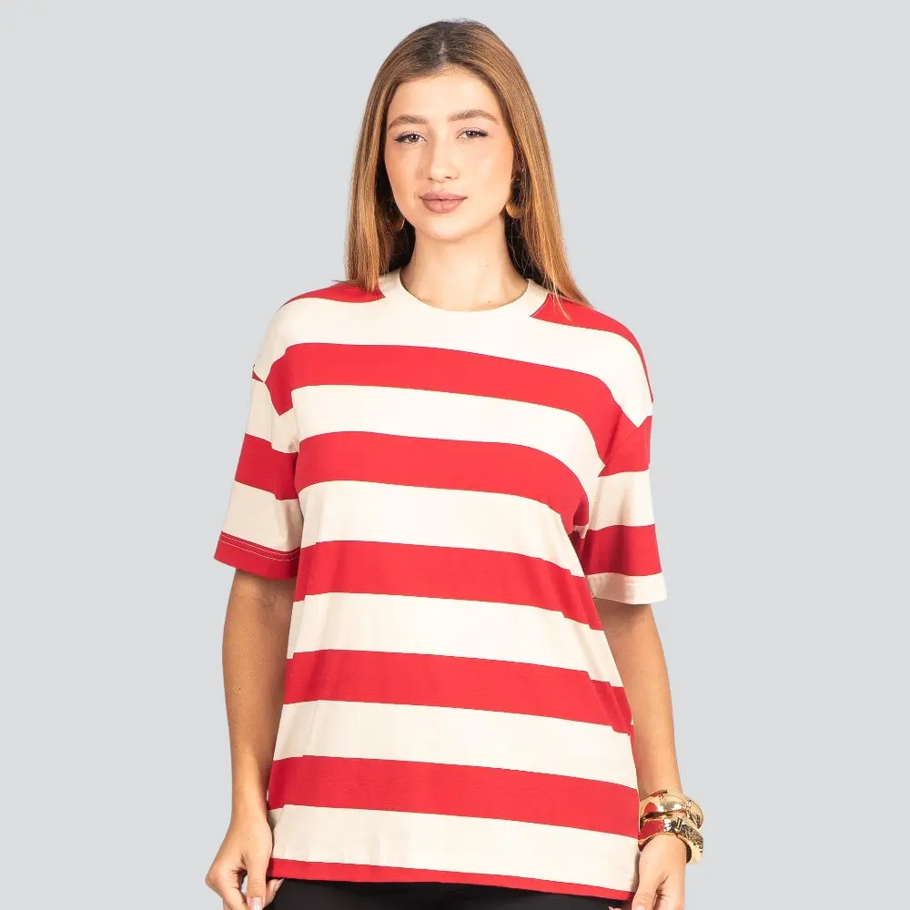 Blusa Feminina Manga Curta Oversized Cotton Leve .617207