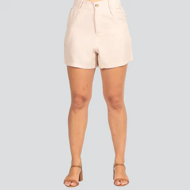 Shorts Feminino em Viscose CJ023RS Natural