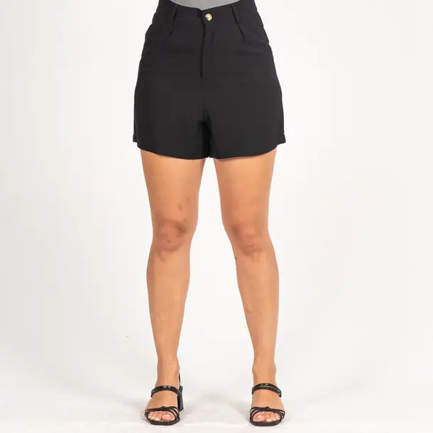 Shorts Feminino em Viscose CJ023RS Preto