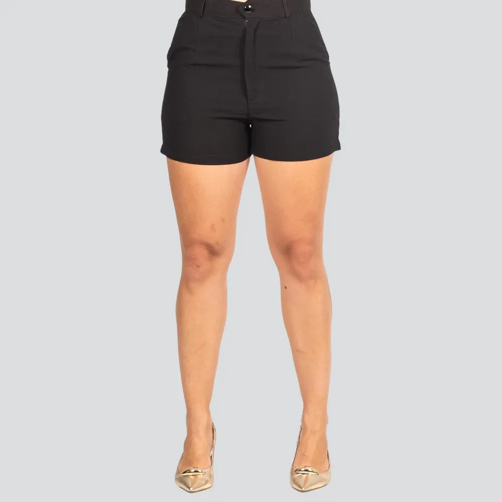 Shorts Feminino com Pregas em Marrant .SH002