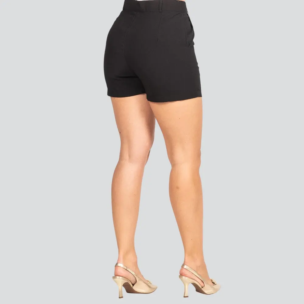 Shorts Feminino com Pregas em Marrant .SH002