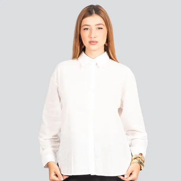 Camisa Feminina Manga Longa em Algodão .CM022 Off