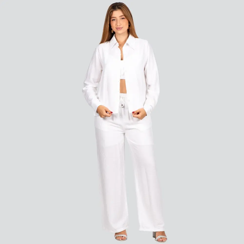 Camisa Feminina Manga Longa Crepe .3081CM