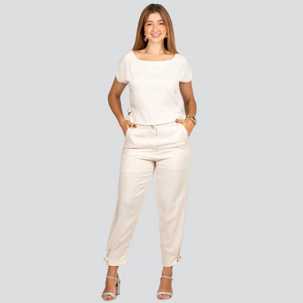 Calça Feminina Cenoura Crepe .3085C