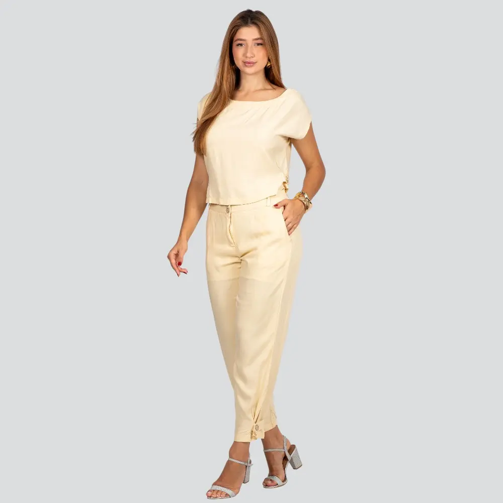 Calça Feminina Cenoura Crepe .3085C