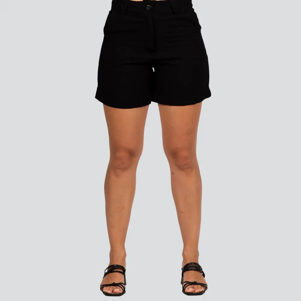Bermuda Feminina Alfaiataria com Bolso Nervuras .52287