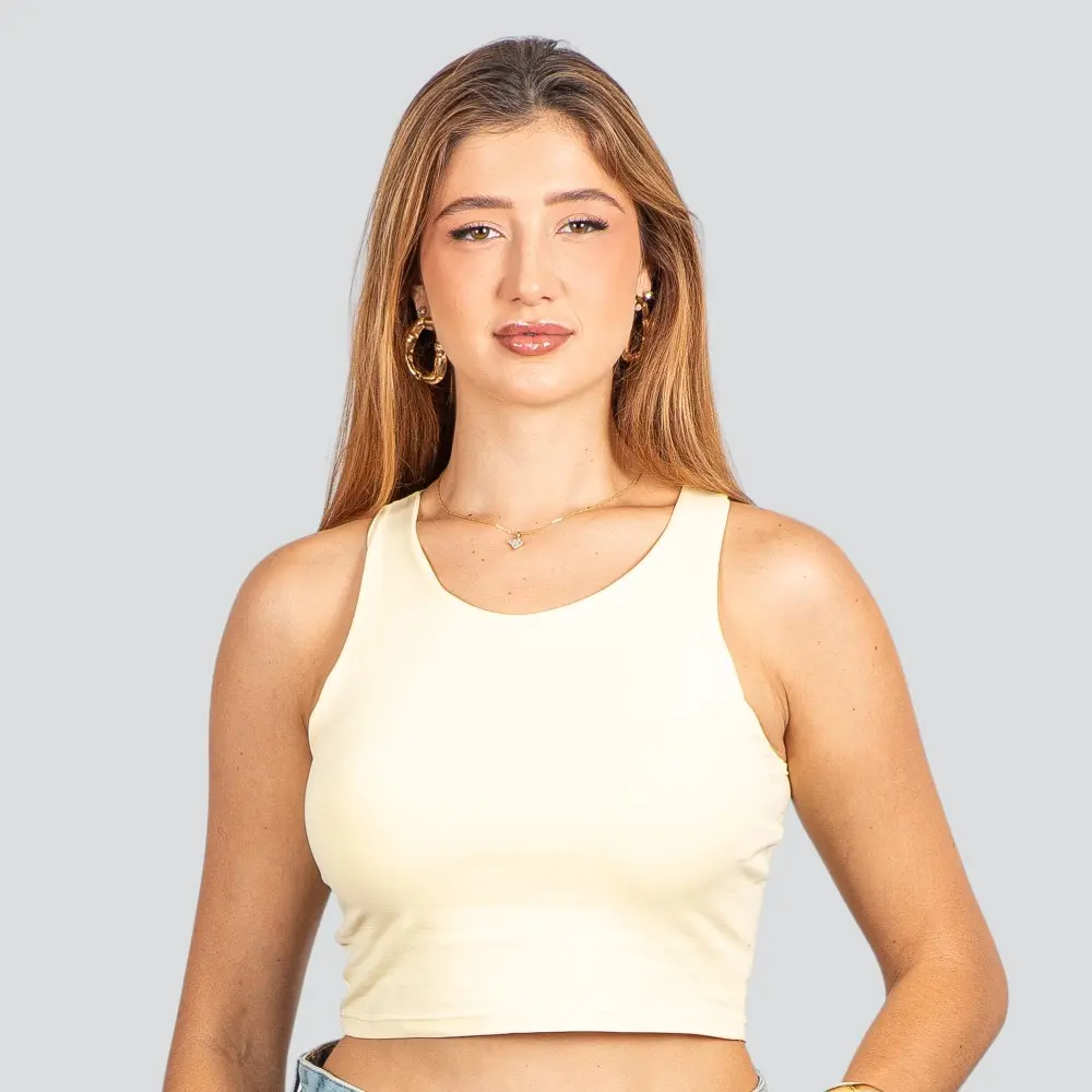 Cropped Feminino Poliamida Alça Média .119-1