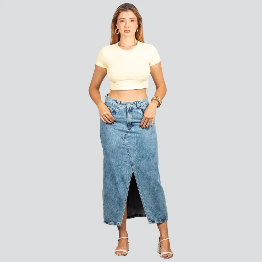Cropped Feminino Manga Curta em Poliamida .5700