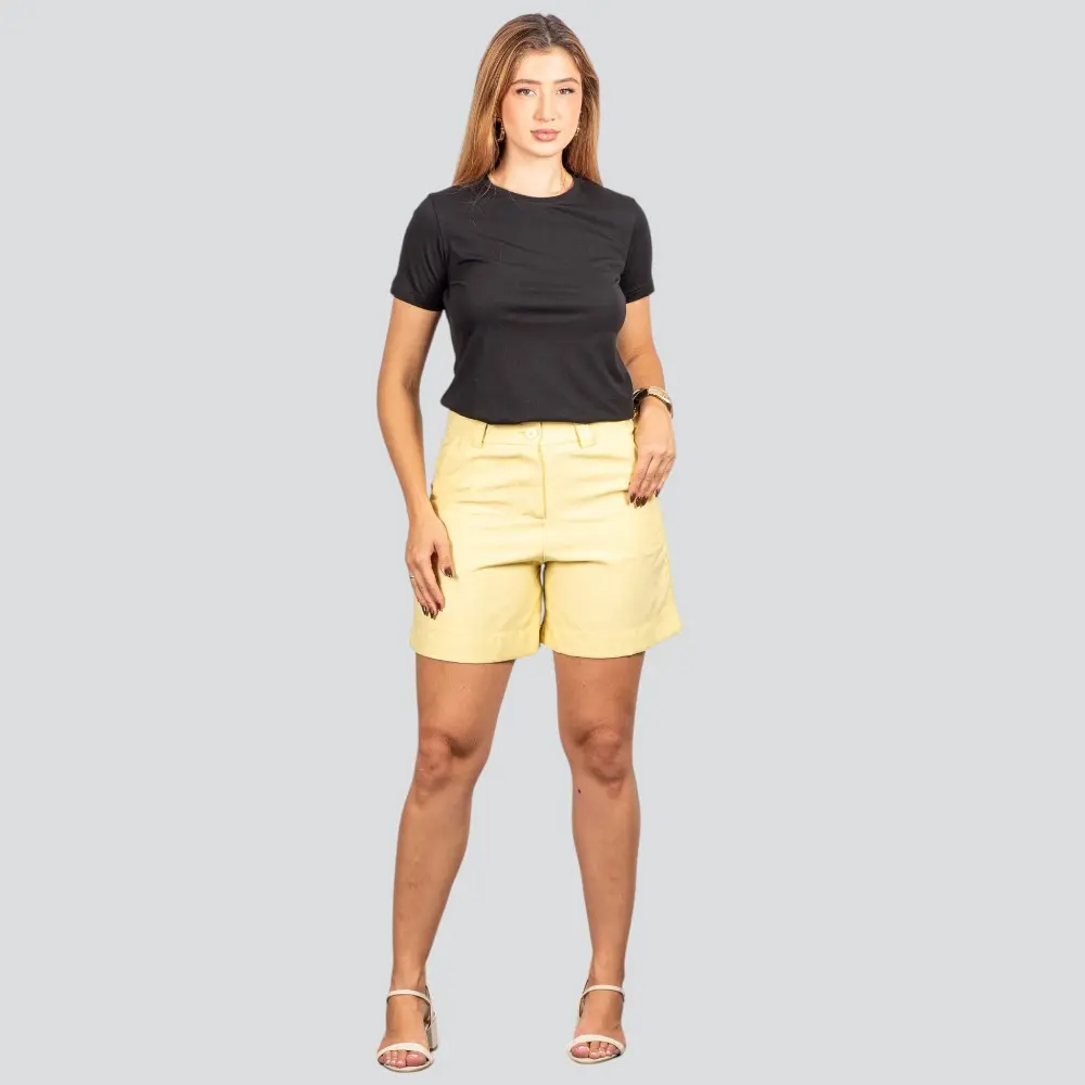 Blusa Básica Manga Curta em Algodão .91009302