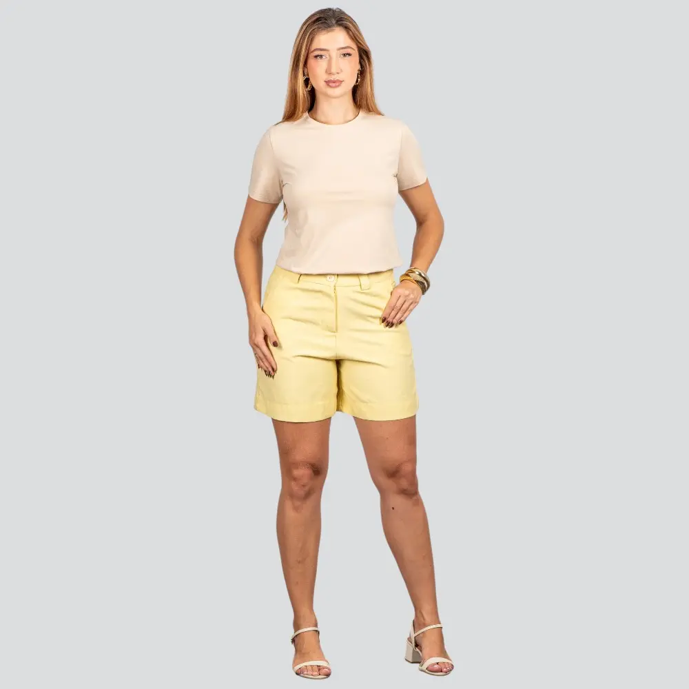 Blusa Básica Manga Curta em Algodão .91009302