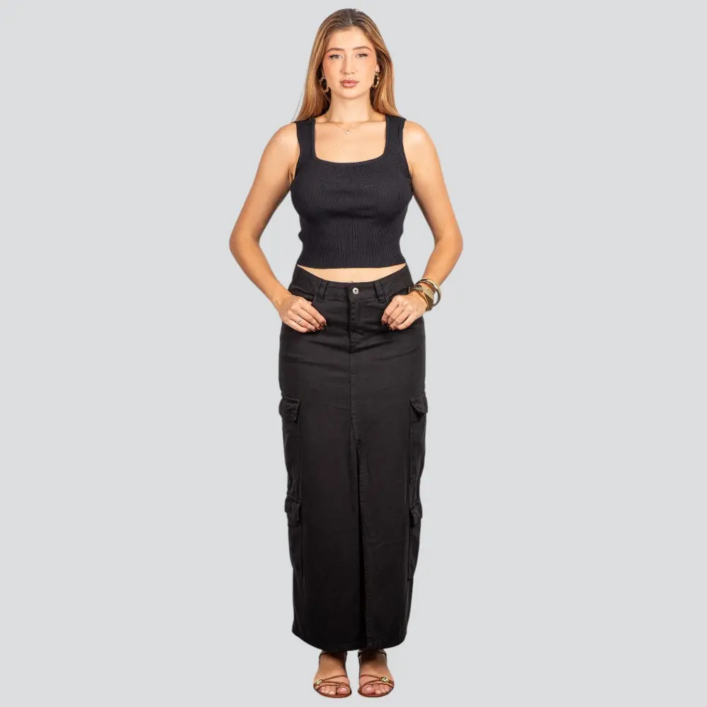Regata Feminina Tricô Modal Alça Média .91009327