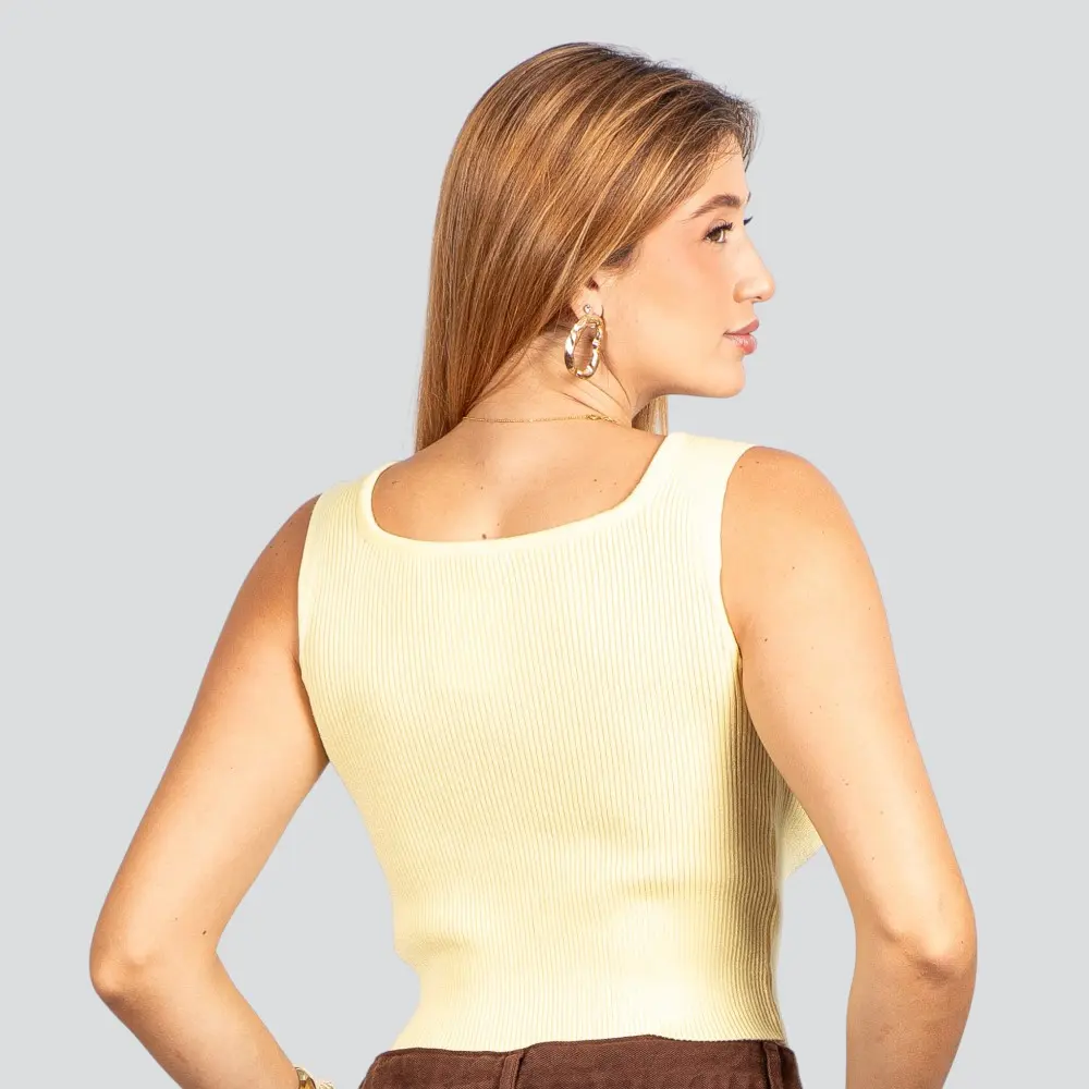 Regata Feminina Tricô Modal Alça Média .91009327