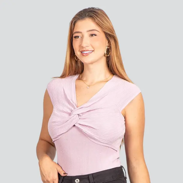 Blusa Feminina Modal Decote Nó .FS3378 Rosa
