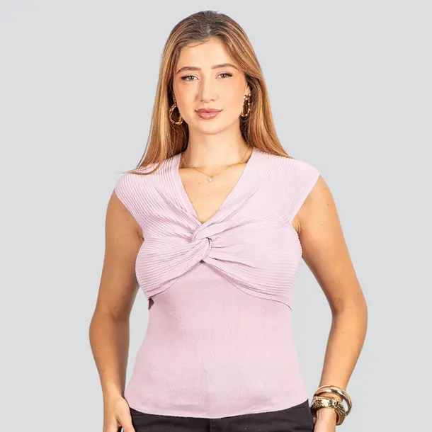 Blusa Feminina Modal Decote Nó .FS3378 Rosa