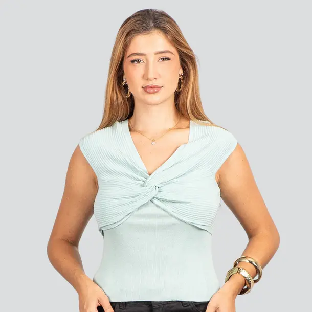 Blusa Feminina Modal Decote Nó .FS3378 Verde