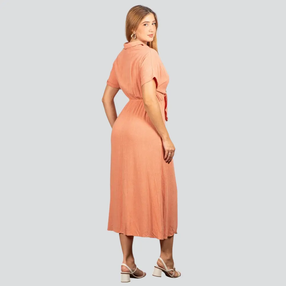 Vestido Feminino Midi Manga Curta .LV65901