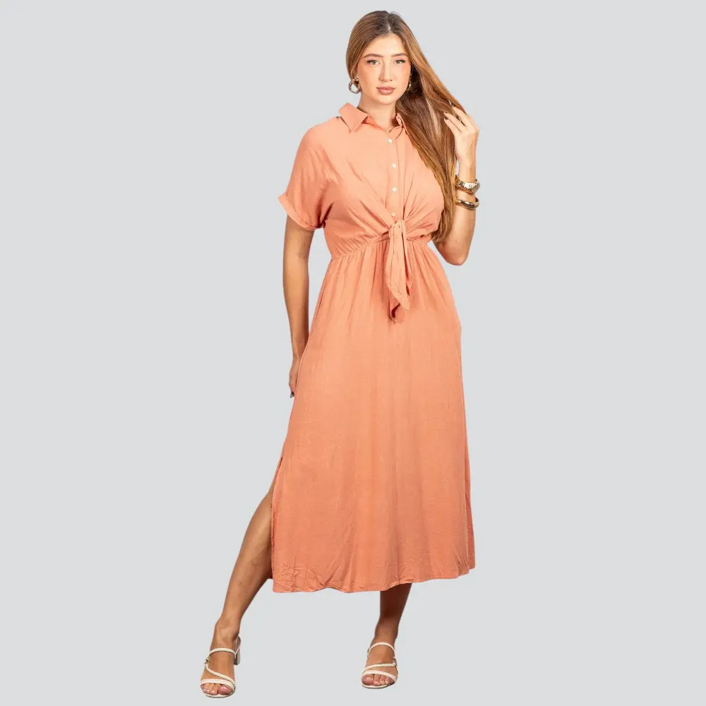 Vestido Feminino Midi Manga Curta .LV65901